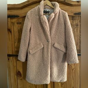Women's Pink Teddy Coat M